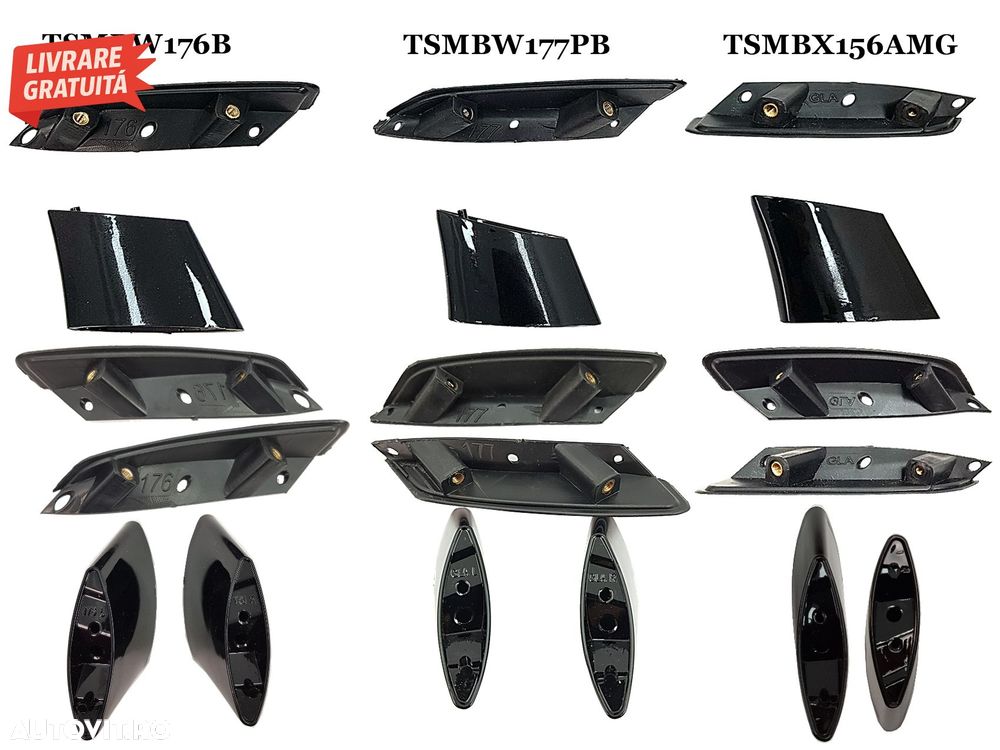 Eleron Portbagaj Mercedes A-Class W176 (2012-2018) A45 Design Negru Lucios- livrare gratuita - 7