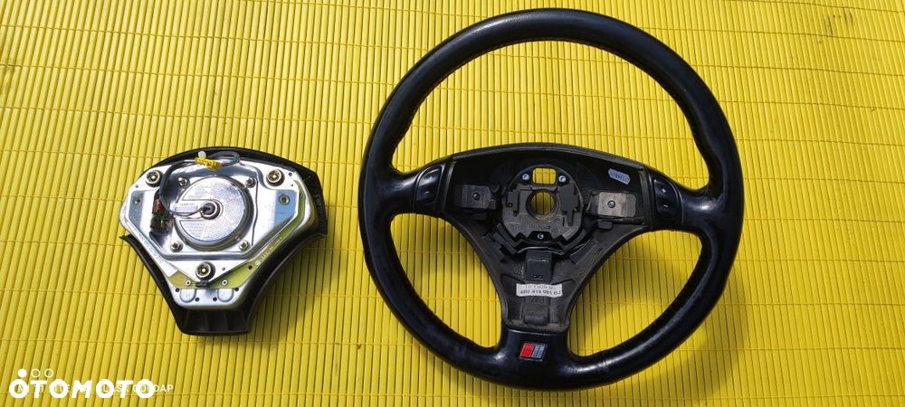 Kierownica Trójramienna Ładna Czarna Audi S6 4.2 Q 340 KW 2000 rok - 5