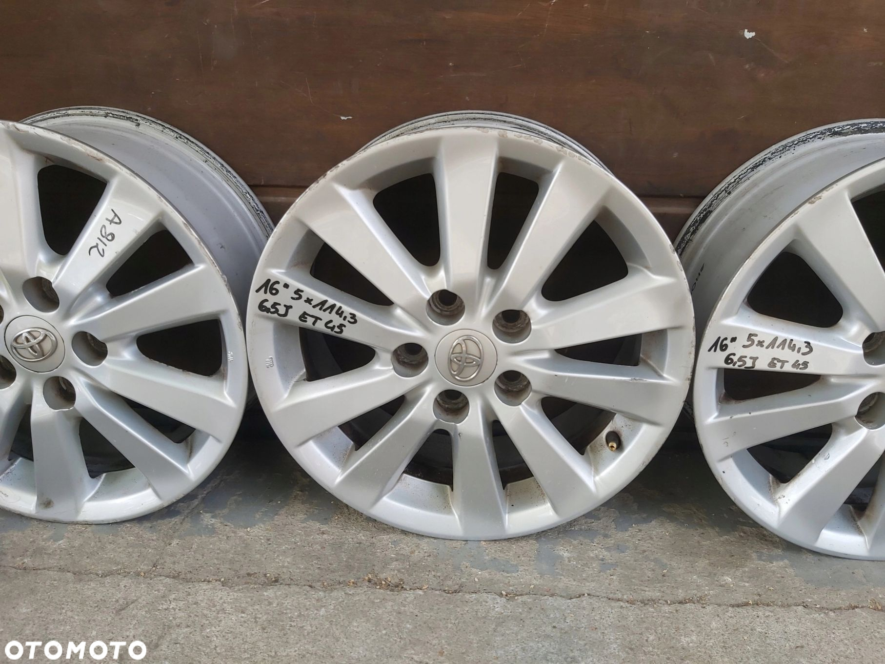 Toyota Auris I II Alufelgi 16 5x114,3 et45 6,5J Corolla Verso - 3