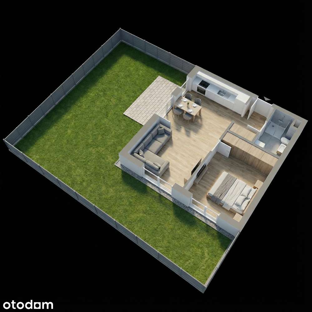Apartament 2 39.67m2 + ogródek 65.52m2 - Łódzka 166 Częstochowa
