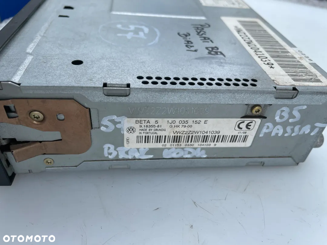 RADIO BETA VW PASSAT B5 GOLF IV 1J0035152E - 5