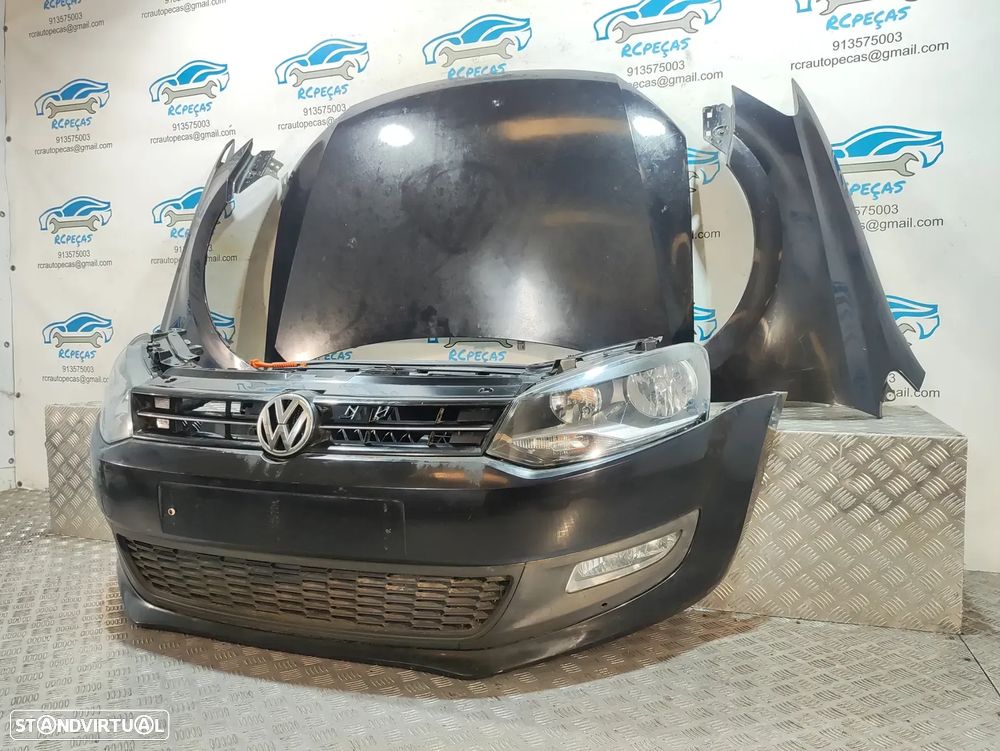 Frente Completa VW Volkswagen Polo V | MK5 - 6R | 6C - Parachoques | Parachoque | Grelha | Grelhas | Otica | Oticas | Guarda Lamas | Lama | Capo | Capot | Reforço | Fibra | Radiador | Ventilador | Radiadores | Para-choques - 3