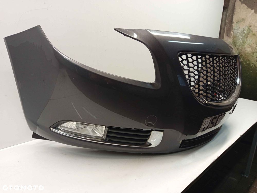} ZDERZAK PRZÓD PRZEDNI OPEL INSIGNIA A I 1 Z177 SZARY GRAFITOWY HALOGENY - 3