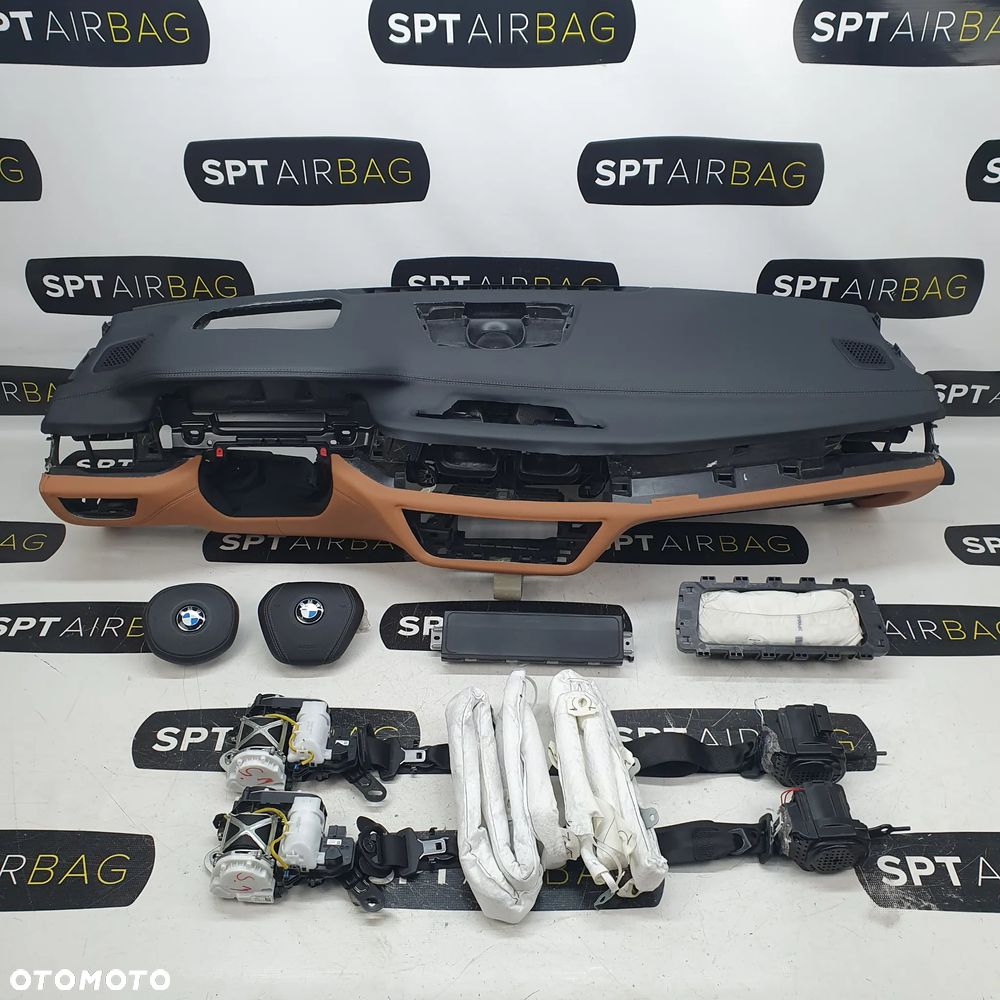 G11 G12 SERIA 7 KOKPIT DESKA KONSOLA PULPIT PODUSZKA AIRBAG AIR BAG PASY KIT SET - 1