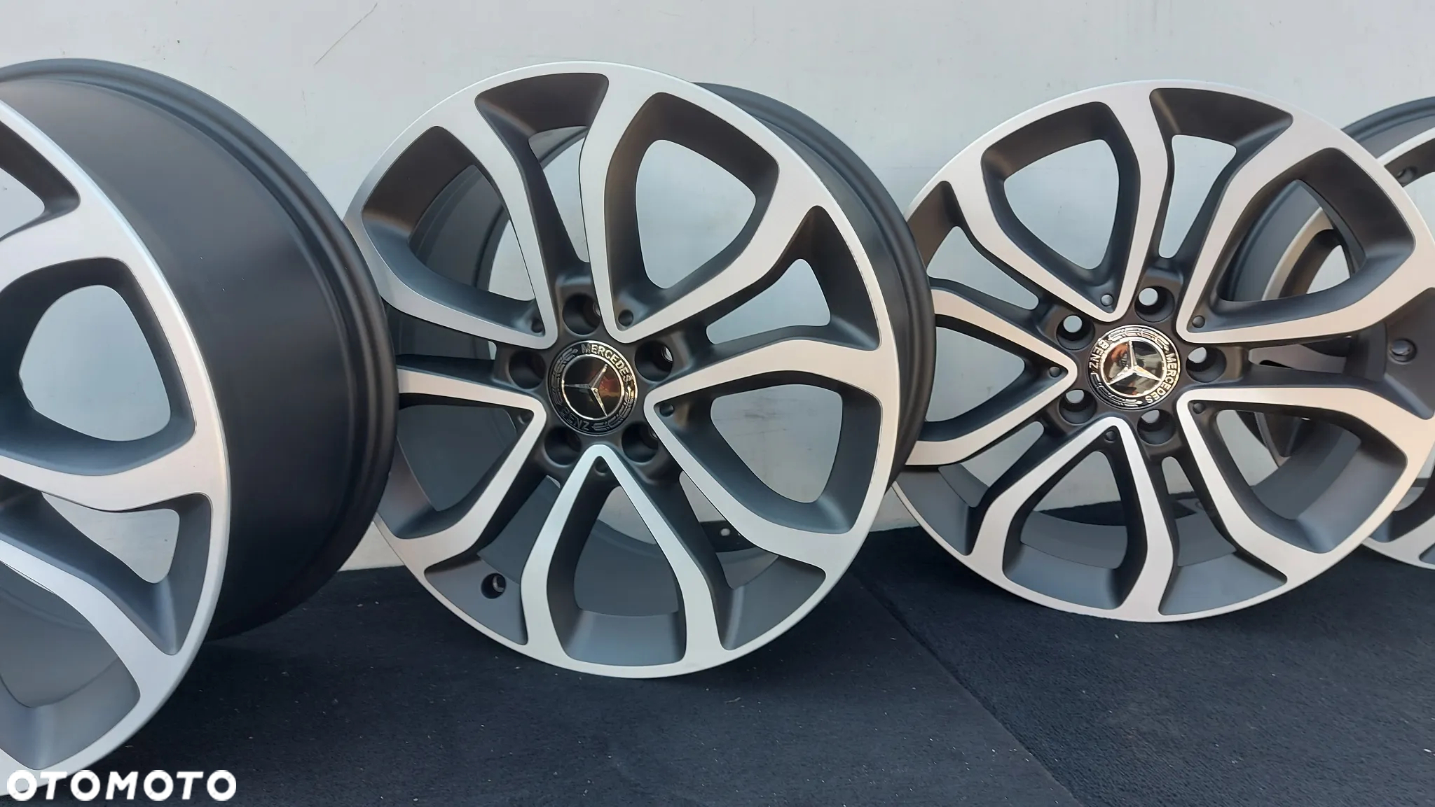 FELGI 17 KOMPLET MATOWE MERCEDES C W205 W204 E W212 W213 W207 W238 ORYGINAL DEMONTAZ 7JX17 8JX17 2054010200 2054013900 IDEALNE MAT - 3
