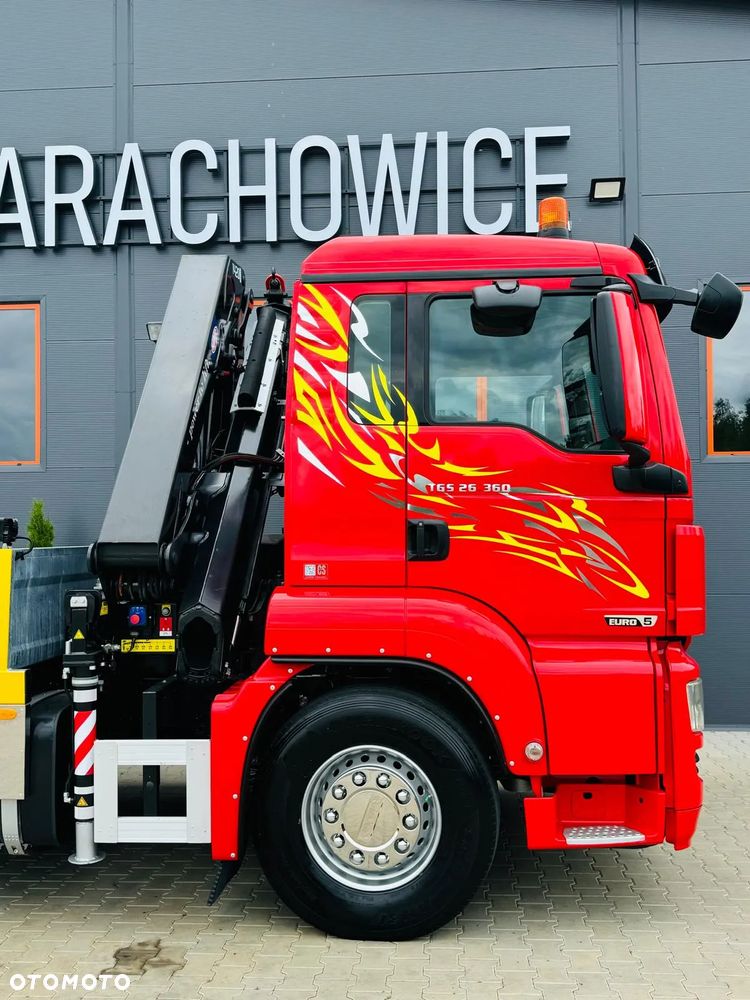 MAN MAN MAN TGS TGX 26.360 E5 laweta uniwersalna 10,2m + Dźwig HDS HMF 1420 K2 / do przewozu kontenerów / pomoc drogowa / platforma / energetyka/ kran krane dzwig hds żuraw - 28