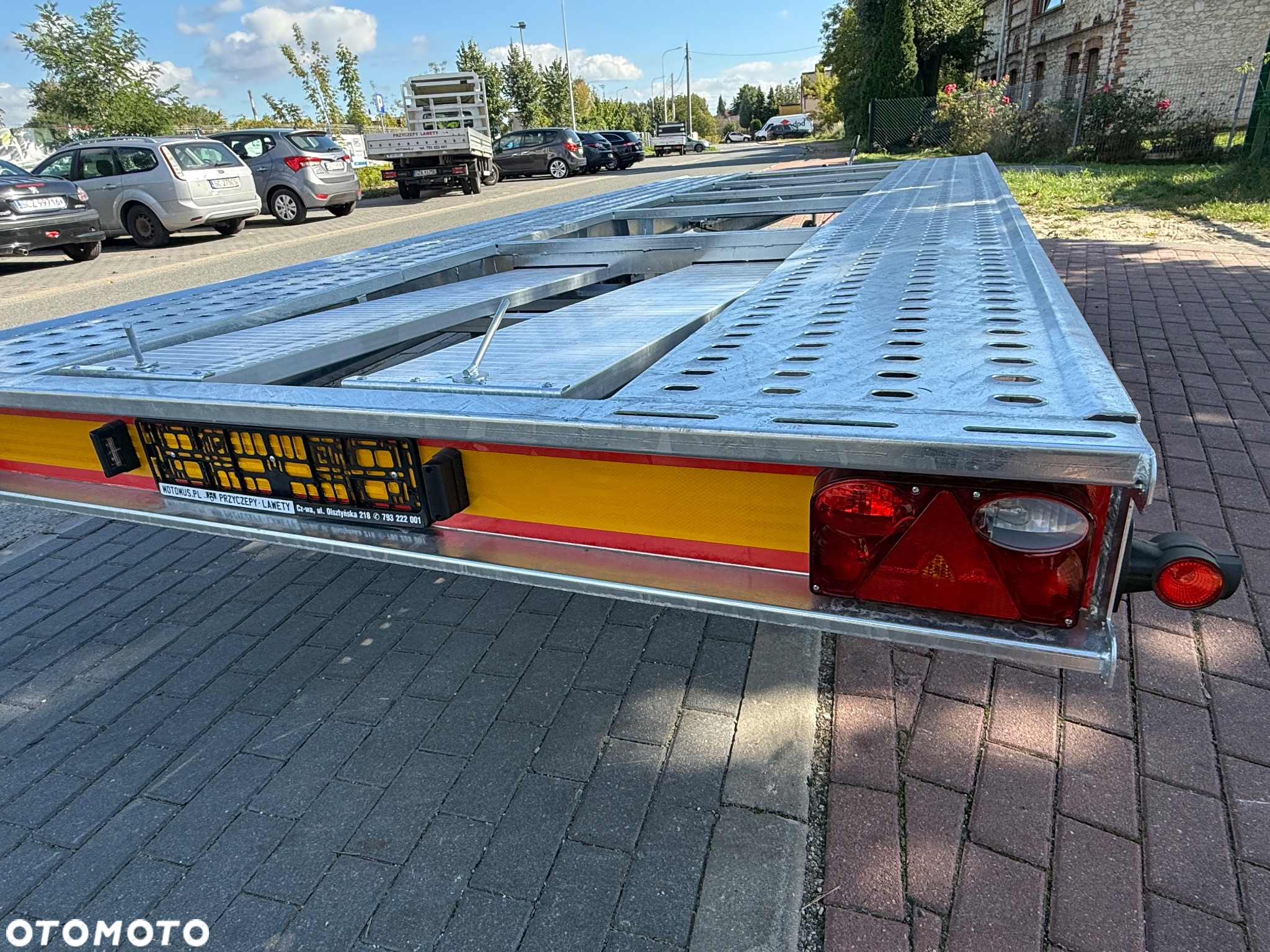 Inny Laweta płaska platforma 4.5m koła195r13c  najazdy alu dostawa MOTOMUS - 10