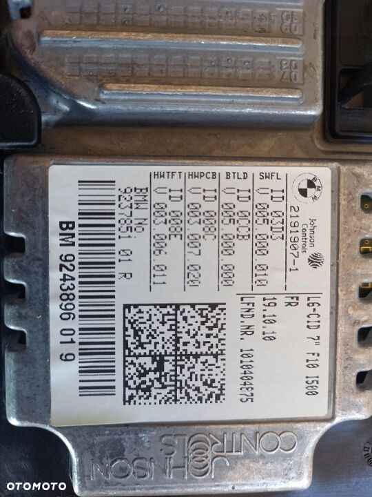BMW F10 F11 RADIO NAWIGACJA KOMPLET 923785101 - 2