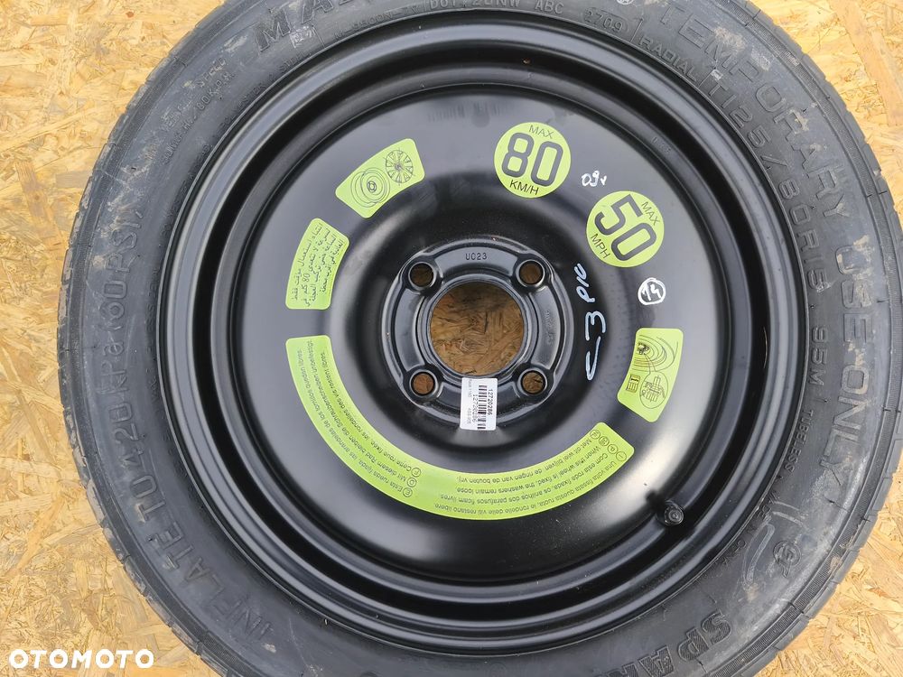 KOŁO DOJAZDOWE ZAPASOWE CITREON C3 PICASSO 15 CALI 4X108 - 2