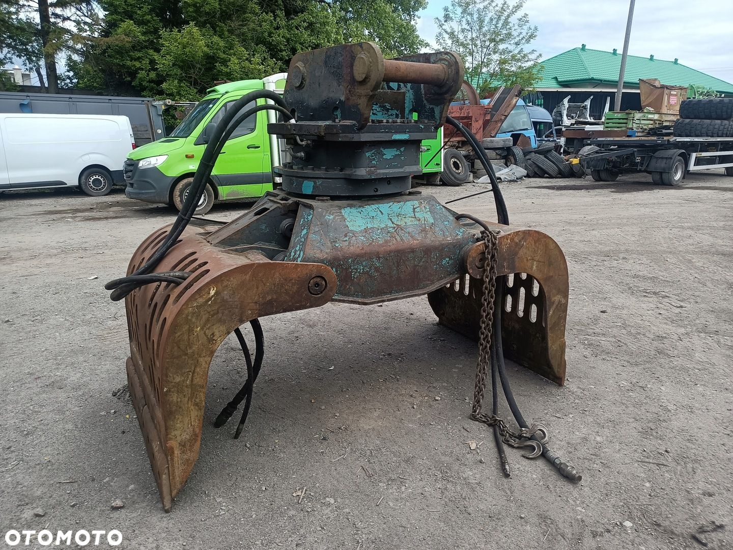 Chwytak wyburzeniowy sortujący ażurowy obrotowy cat jcb sworznie 80 mm duży - 5