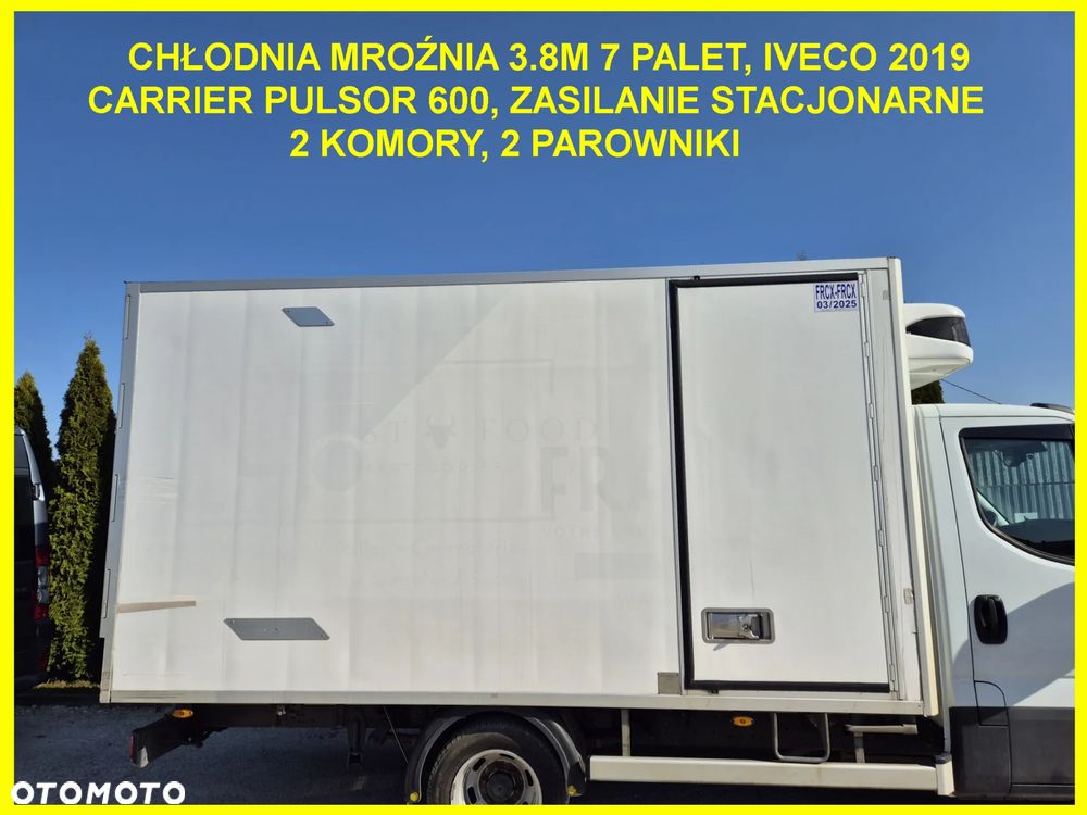 Chłodnia Mroźnia 7 palet 3.8m, 2019, Carrier Pulsor 600mt, 2 parowniki, reg ściana, zasilanie stacjonarne! Stan bdb! - 1