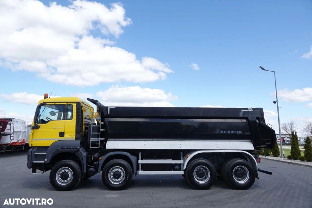 MAN TGS 41.460 / 8X8 / ​​​​BASCULĂ SPATE / MANUALĂ / HARDOX / KH-KIPPER / 2017 / - 12