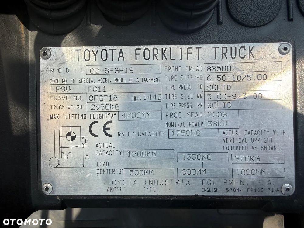Toyota 02-8FGF18 - 9