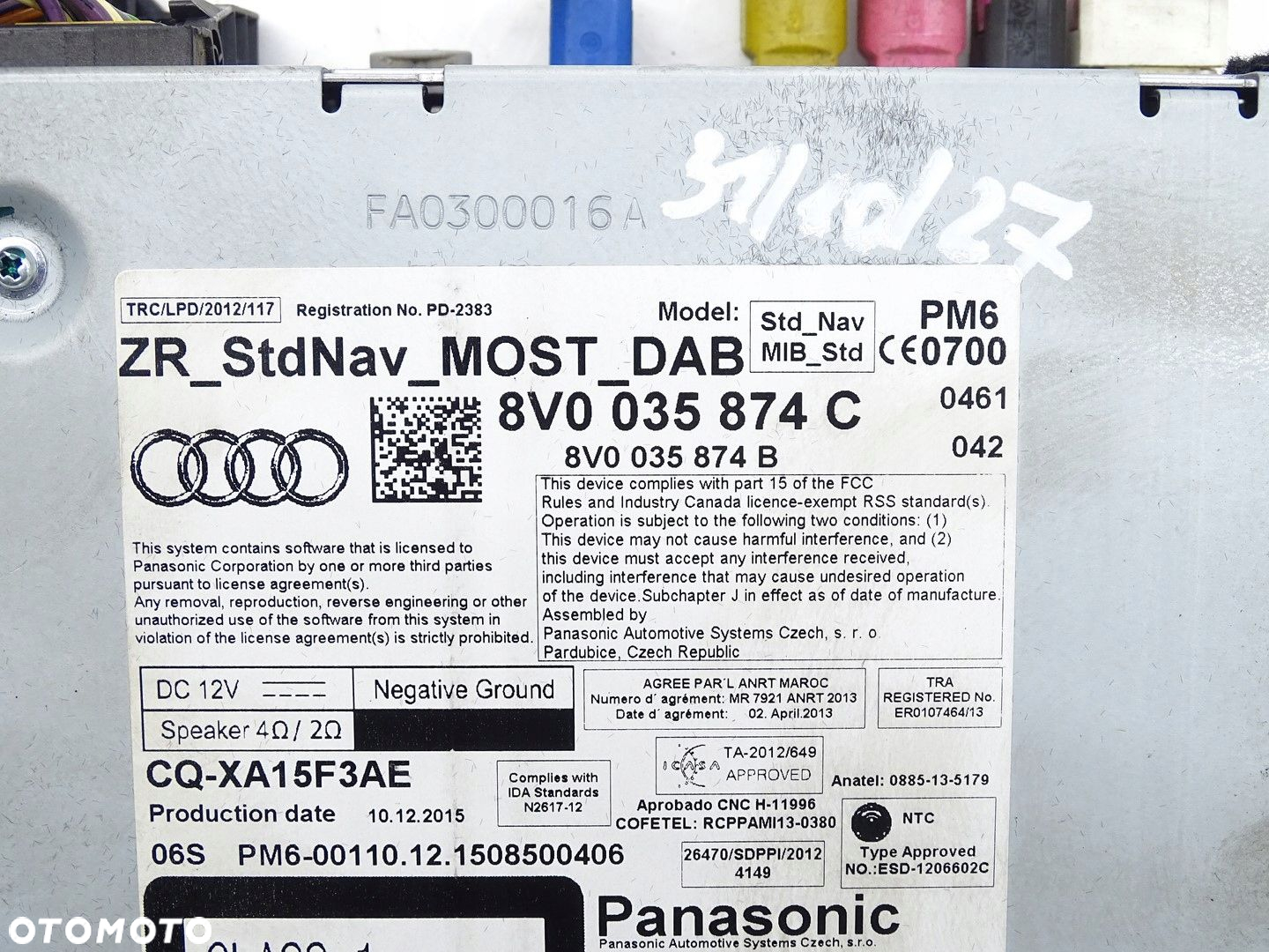 MODUŁ CZYTNIK 2X KART SD NAVI NAWIGACJI MMI AUDI A3 8V 8V0035874C - 6