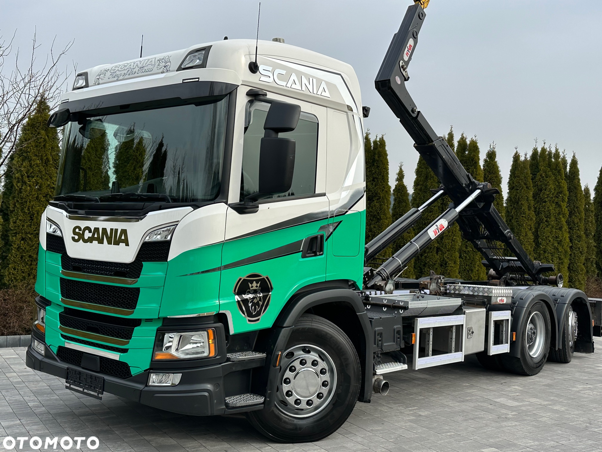 Scania / G450 / 6X2 / HAKOWIEC / HYVA 22.60.SK  / Oś-SKRĘTNA-PODNOSZONA / - 5