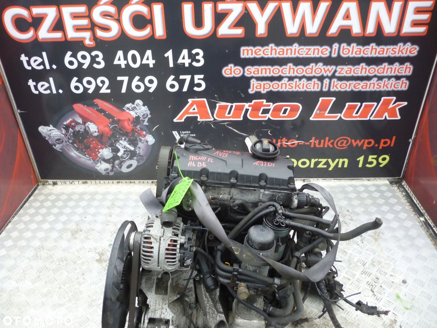 SILNIK AUDI A4 B5 PASSAT 1.9 TDI AVB 176 TYS - 1