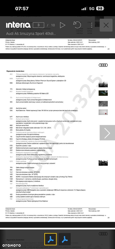 Audi A6 Limousine 40 TDI mHEV Quattro Sport S tronic - 13