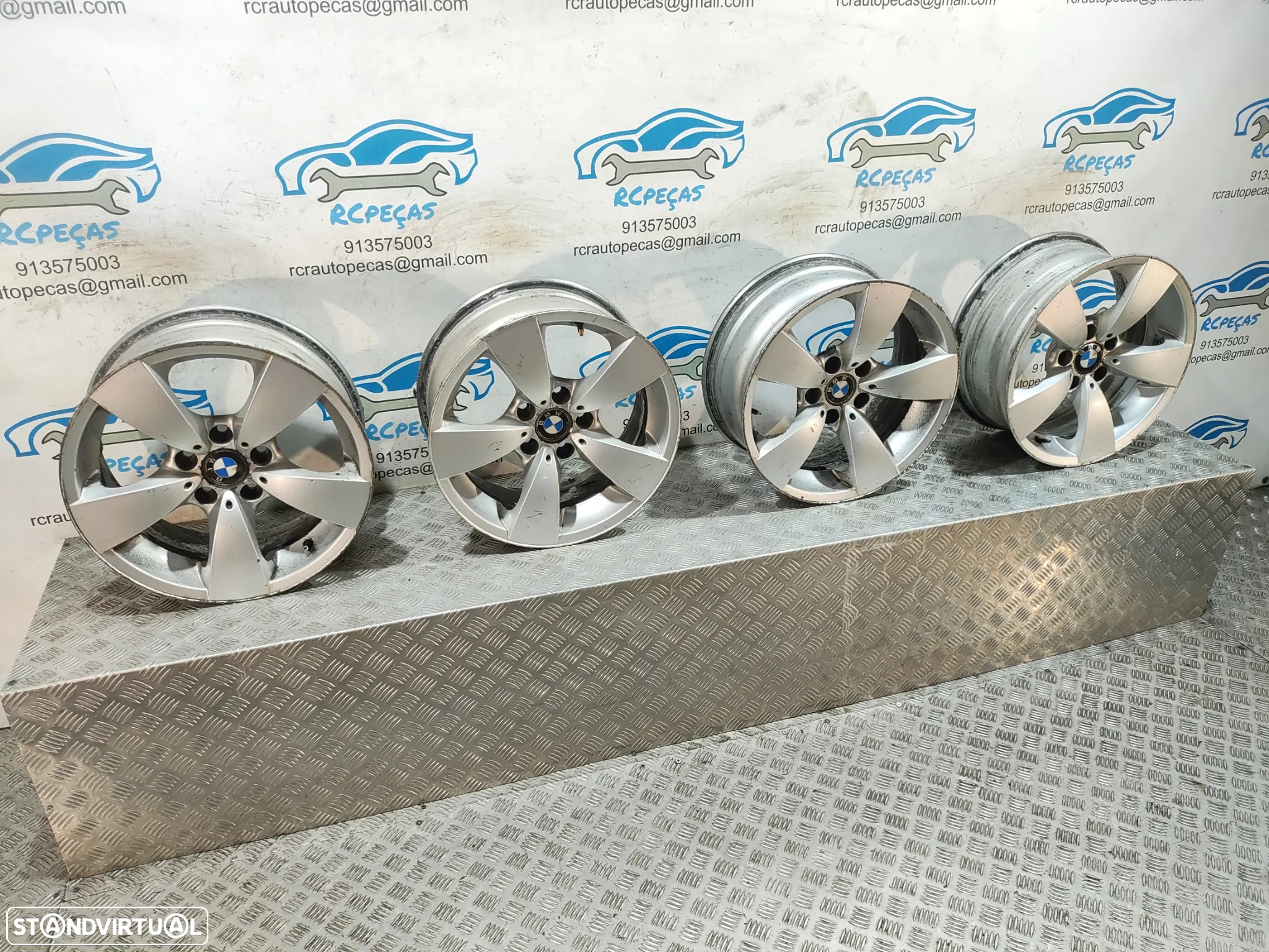 - Conjunto Jantes 17 Originais BMW Serie 5 E60 E61 7,5J ET20 5x120 - 9