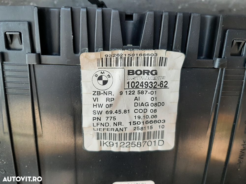 Ceasuri bord benzina bmw seria 1 e87 e81 102493262 1k912258701d - 3
