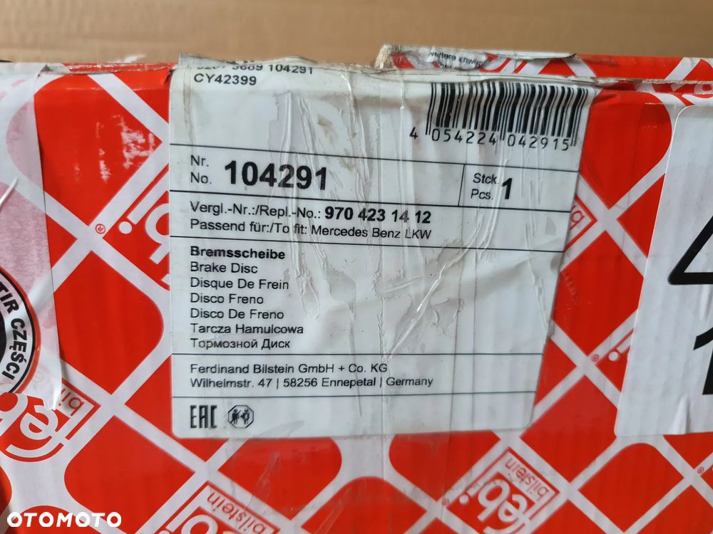 Tarcza hamulcowa FEBI BILSTEIN 104291 - 10