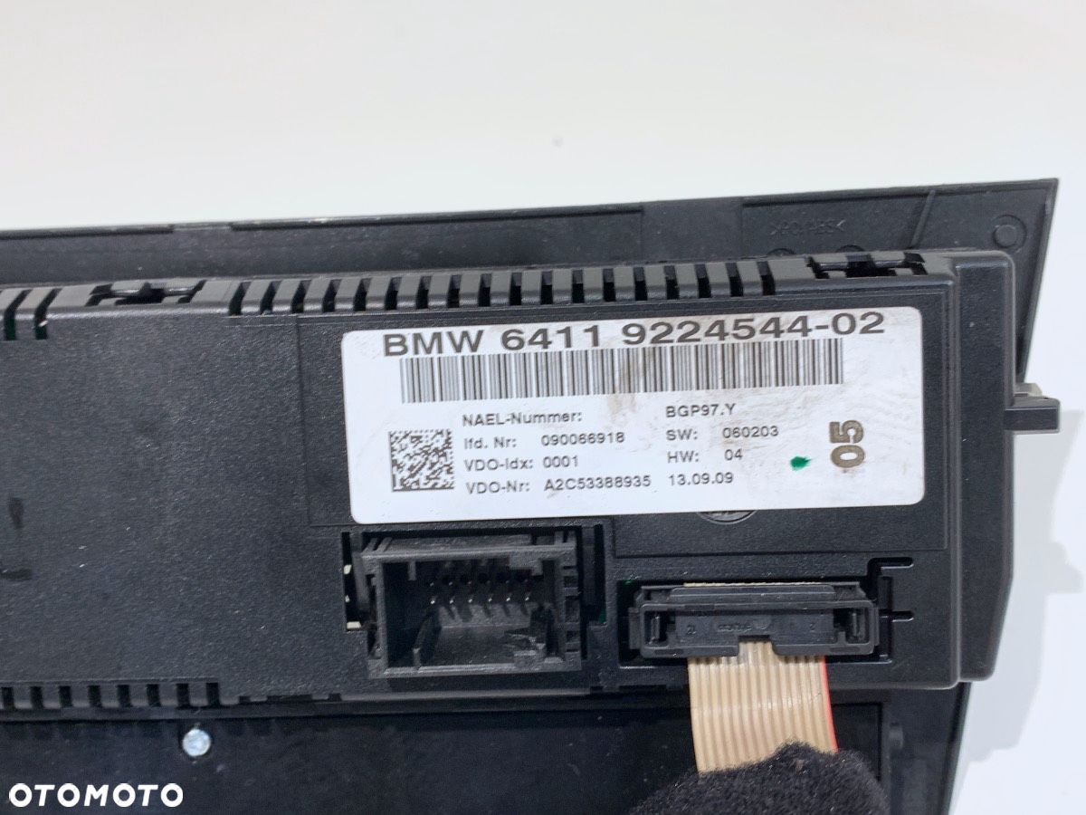 PANEL STEROWANIA NAWIEWU - 89.00 PLN - BMW 3 Touring (E91) 2004 - 2012 318 i 105 kW [143 KM] benzyna - 5
