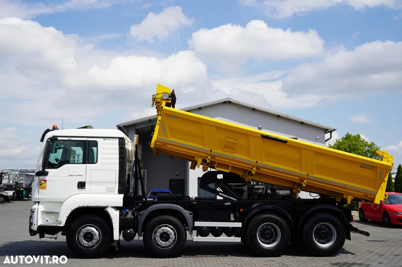 MAN TGS 41.460 / 8x8 / BASCULĂ / 2 PĂRȚI / BORDMATIC / HYDROBTA / MEILLER KIPER / ANVELOPE 100% / EURO 6 / 2017 / IMPORTAT - 3