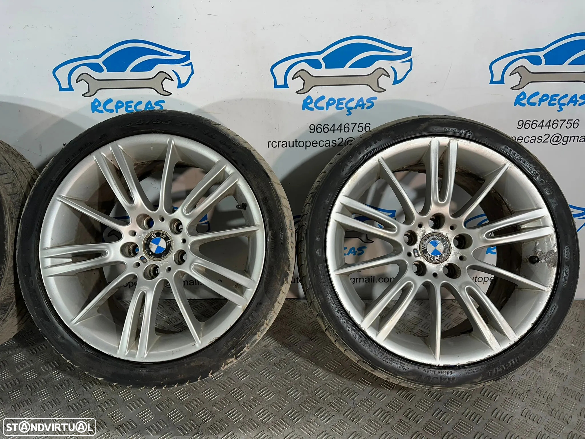 .Conjunto Jantes 18 Originais Pack M Style 193 BMW Serie 3 E90 Carro E91 Carrinha E92 Coupe E93 Cabrio 8J 8.5J ET34 ET37 5x120 - 4