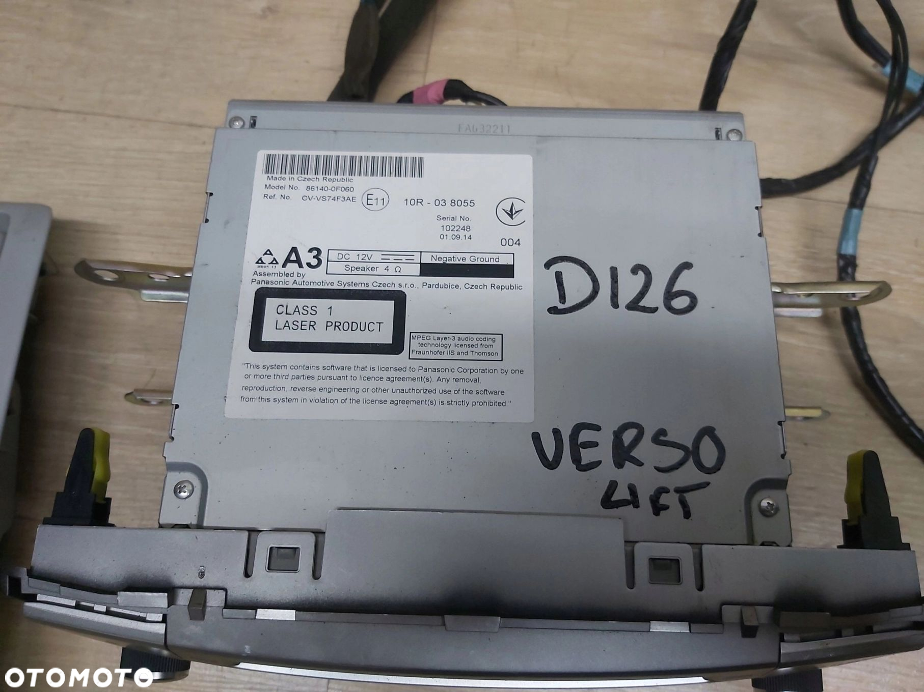 Toyota VERSO Lift 09 - 18 r radio nawigacja moduł GPS antena 86140-0F060 - 3