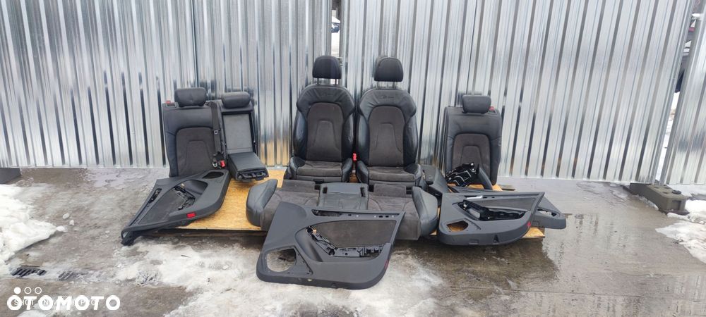 FOTEL FOTELE AUDI A4 B8 S LINE SKÓRA + MATERIAŁ ! - 1