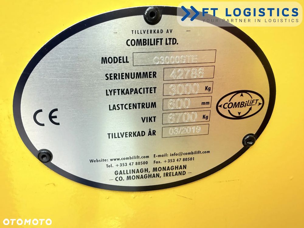 Combilift WÓZEK CZTEROKIERUNKOWY - WIELOKIERUNKOWY | COMBILIFT C3000STE | ELEKTRYCZNY | TRIPLEX 6100MM | SZEROKI POZYCJONER WIDEŁ | WOLNY SKOK | PEŁNA OGRZEWANA KABINA | STAN IDEALNY | Szeroka oferta wózków czterokierunkowych i bocznych, dopasowanych do różnorodnych potrzeb i zastosowań - 15
