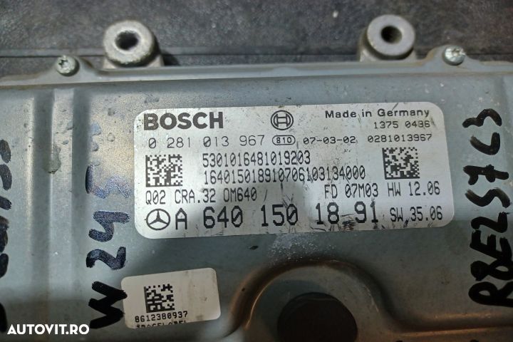 Calculator motor ECU A6401501891 - 2.0 CDI A6401501891 - 2.0 CDI Merc - 3