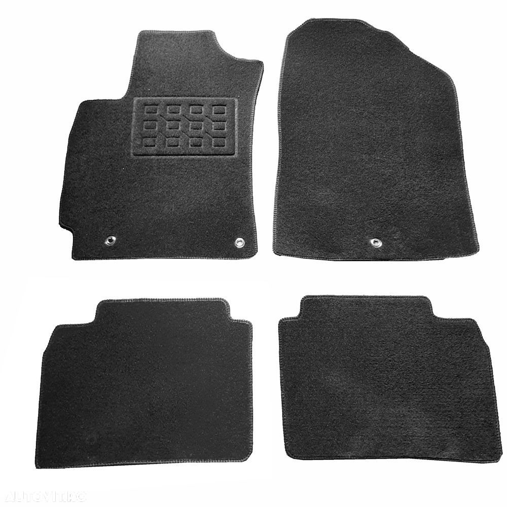 Covorase mocheta Hyundai Elantra 2016-prezent, Negre, set de 4 Buc. - 1