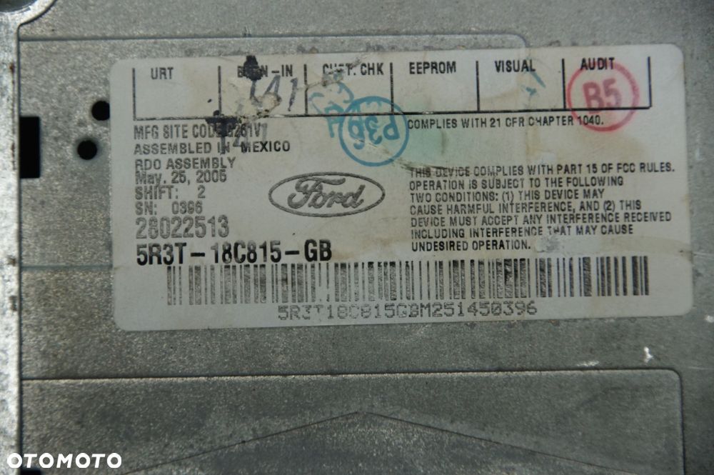 RADIO FORD MUSTANG V  5R3T-18C815-GB - 4