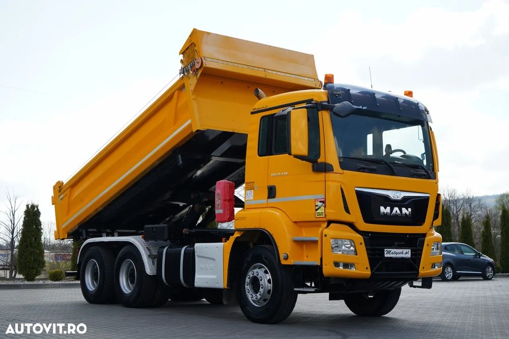 MAN TGS 33.440 / 6X4 / BASCULĂ 3 LATE / 2x REMORCĂ HIDRODOXICĂ / MEILLER KIPPER / MANUALĂ - 6