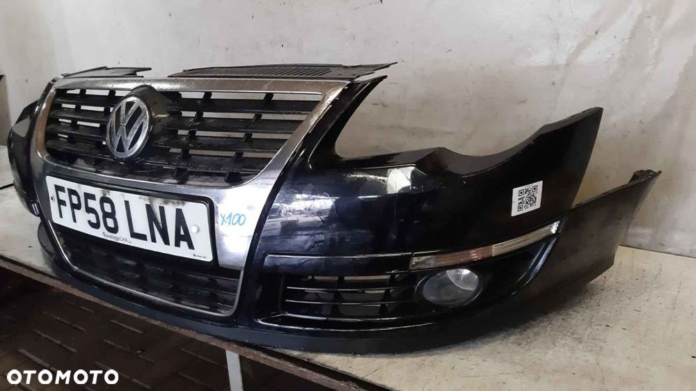 + ZDERZAK PRZÓD PRZEDNI DO VW VOLKSWAGEN PASSAT B6 LC9Z CZARNY HALOGENY - 3