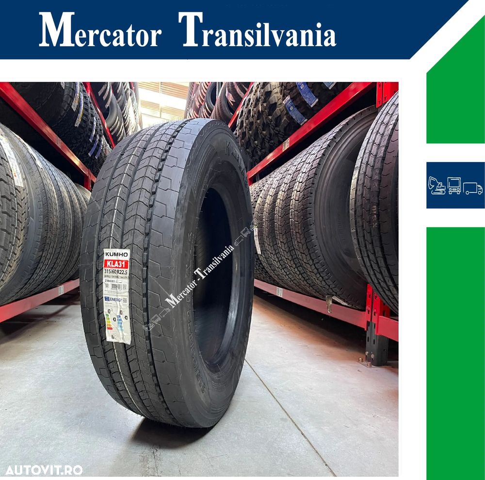 Anvelopa NOUA 315/60R22.5 Kumho KLA31, M+S*, Hybrid, Directie, 154/148L/B/A/70dB(A) - 1