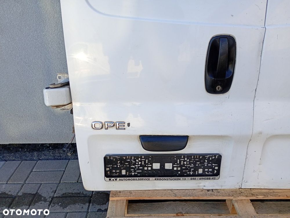 drzwi tylne lewe prawe tył kompletne białe opel vivaro a trafic ii primastar 2001-2014 komplet - 3