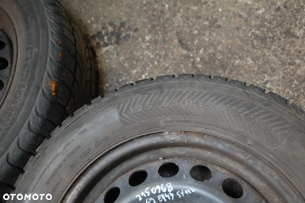 KOŁA FELGI STALOWE + OPONY ZIMOWE 2150968 5X112 ET43 6J 195/65R15 VW TOURAN I CADDY AUDI A3 SKODA SEAT - 11