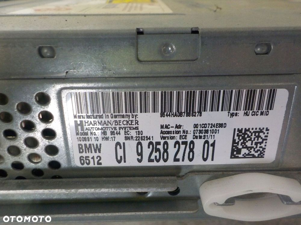 BMW 1 E87 CZYTNIK NAWIGACJI FABRYCZNY 925827801 - 2