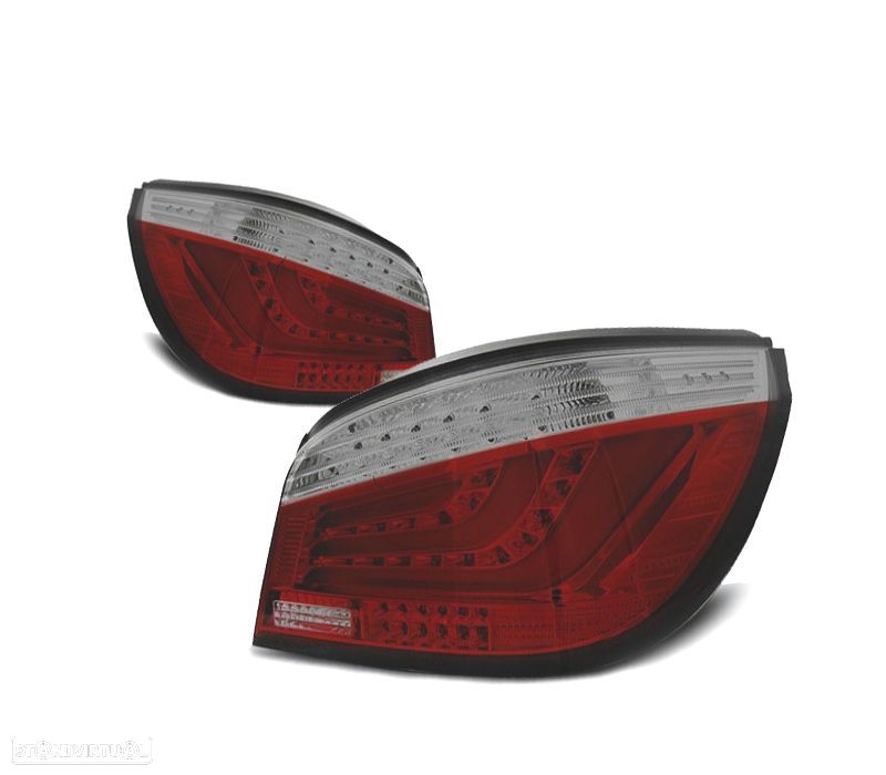 FAROLINS TRASEIROS BMW E60 LCI 07-10 LED VERMELHO FUMADO - 1
