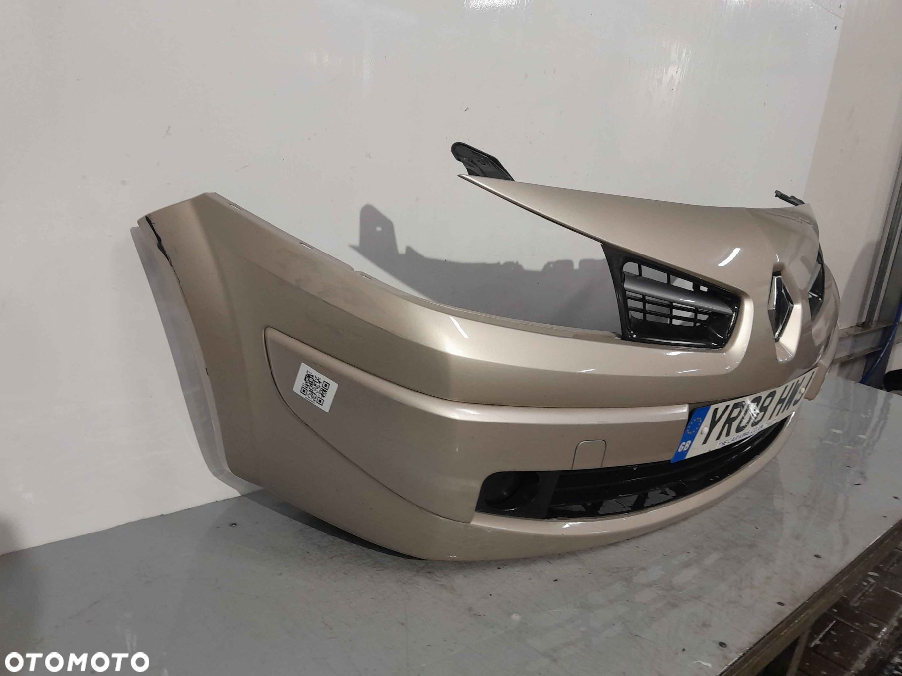 + ZDERZAK PRZÓD PRZEDNI RENUALT MEGANE 2 II LIFT FL TED11 ZŁOTY PIASKOWA HALOGENY - 4