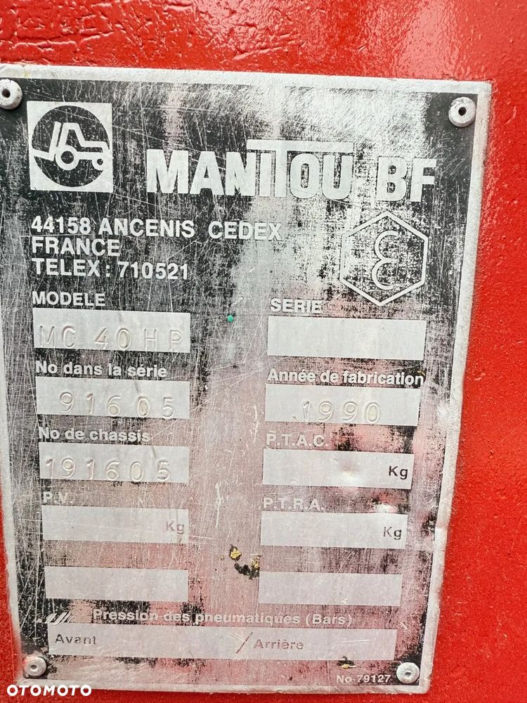 Manitou MC 40HP / Terenowy / 4 tony udźwig - 17