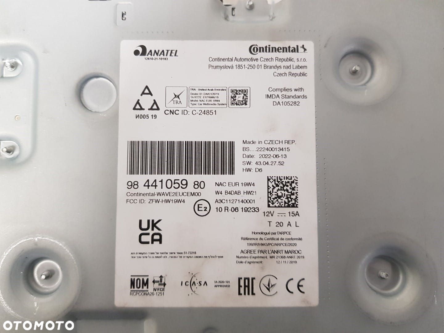 FABRYCZNIE NOWE ORYGINALNE RADIO NAWIGACJA OPEL CORSA F COMBO  E PEUGEOT 208 II CITROEN BERLINGO IV - 4