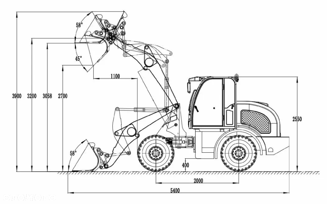 Inny NOWA ładowarka kołowa AUGER 15, WAGA 5 TON, 4x4 - 40