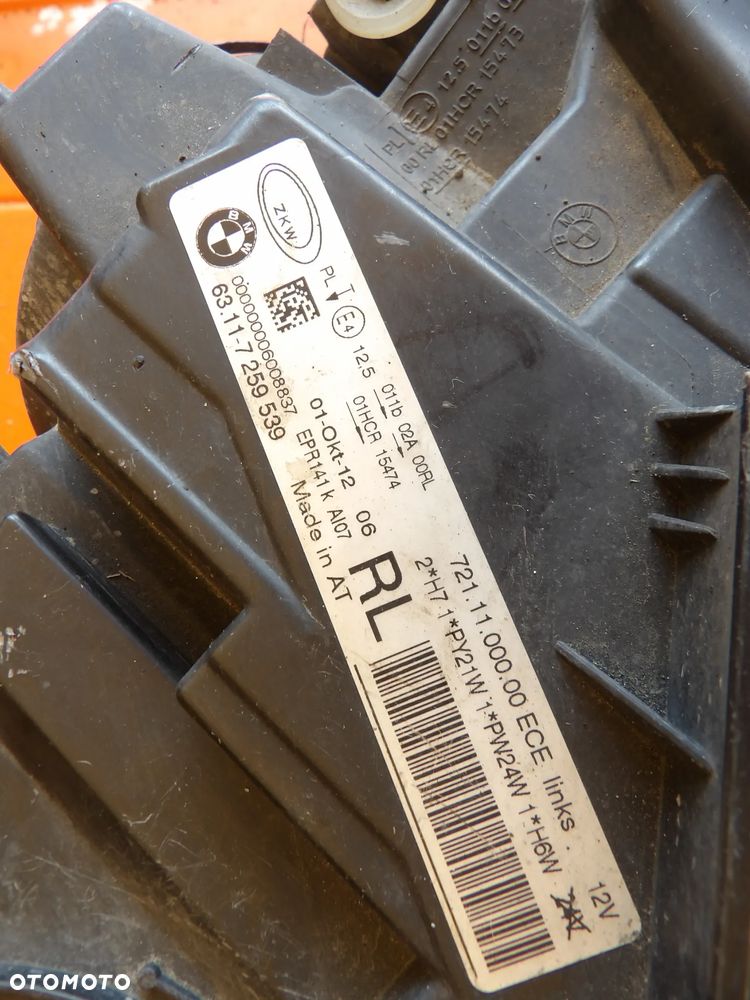 BMW - F30 - H7 - URWANE MOCOWANIE - LEWA LAMPA PRZEDNIA - UK - 7259539 - 11