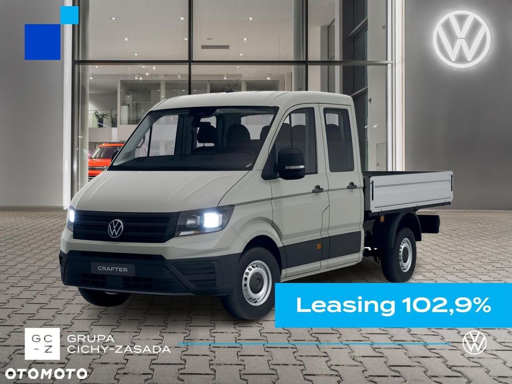 Volkswagen Crafter 35 Skrzyniowy z podwójną kabiną silnik: 2,0 l EU6 SCR 140 KM / skrzynia biegów: Przedni napęd manualna 6-biegowa rozstaw osi: 3640 mm - 1