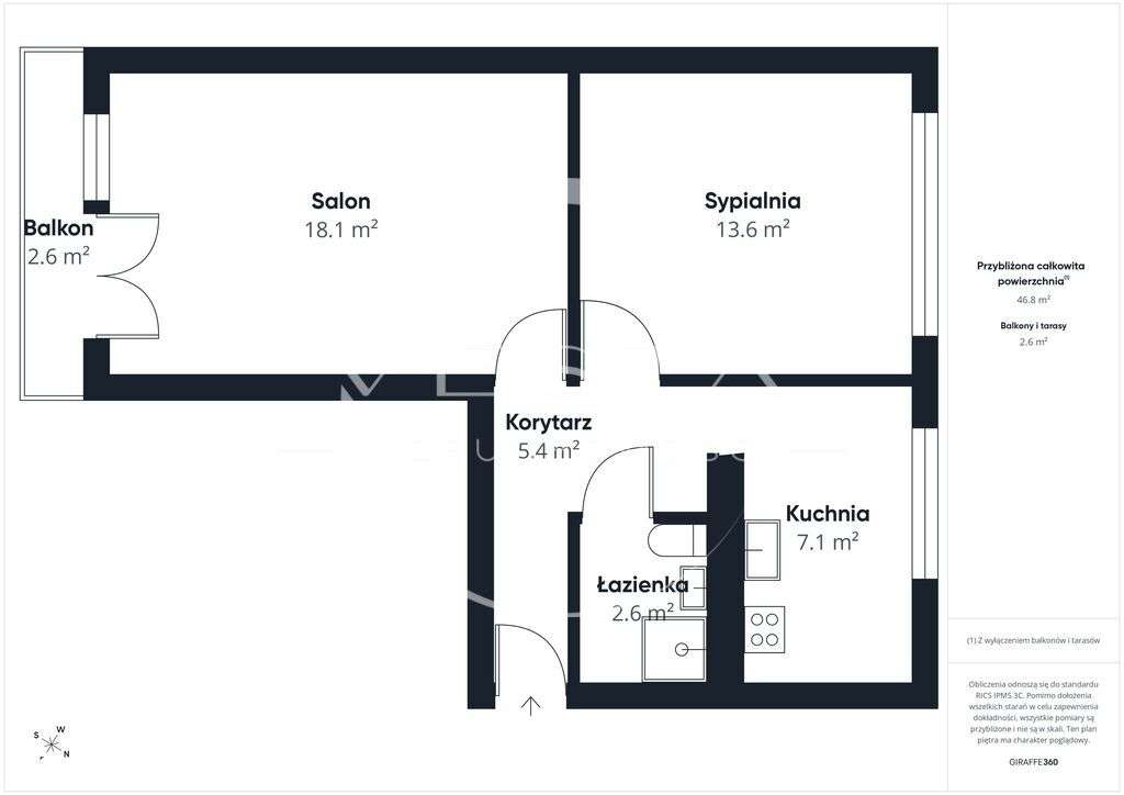 Mieszkanie z balkonem i ogrodem 450 m²