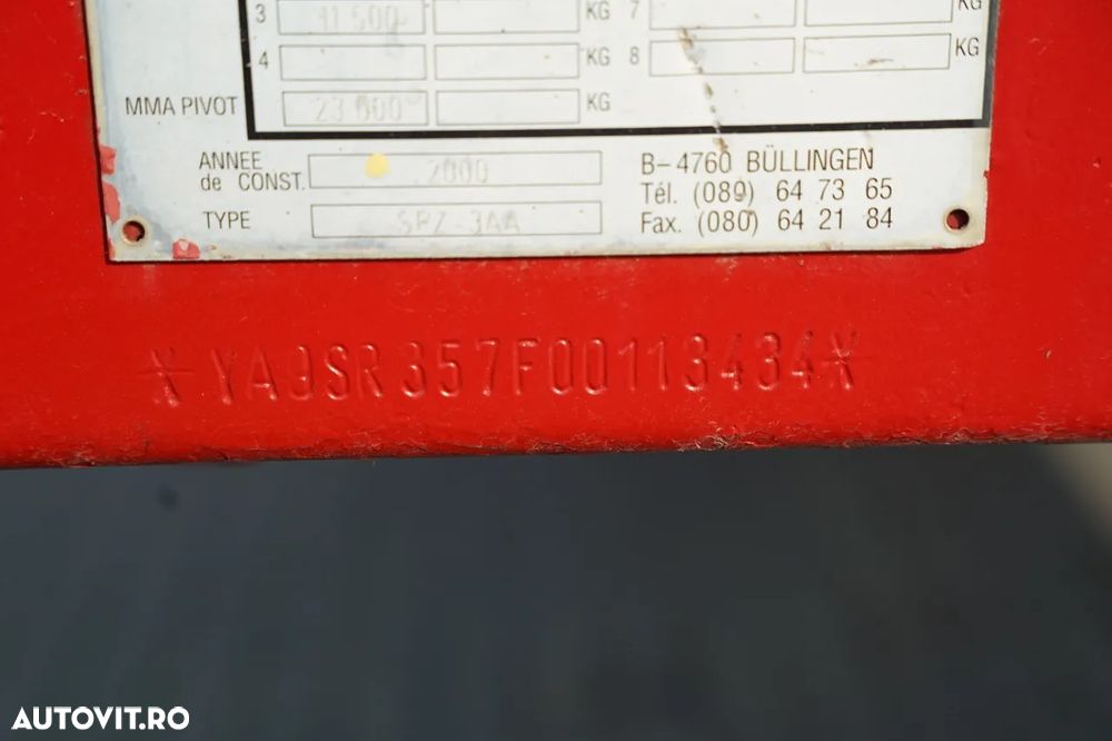 Faymonville REMORCA JOSĂ / SPZ-3AA / EXTENSIBILĂ / REMORCA AUTO / 29 M / AXE DE DIRECȚIE / - 31