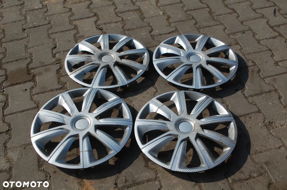 KOŁPAKI SAMOCHODOWE CARBOON R16 VW AUDI SEAT SKODA OPEL NISSAN - 1