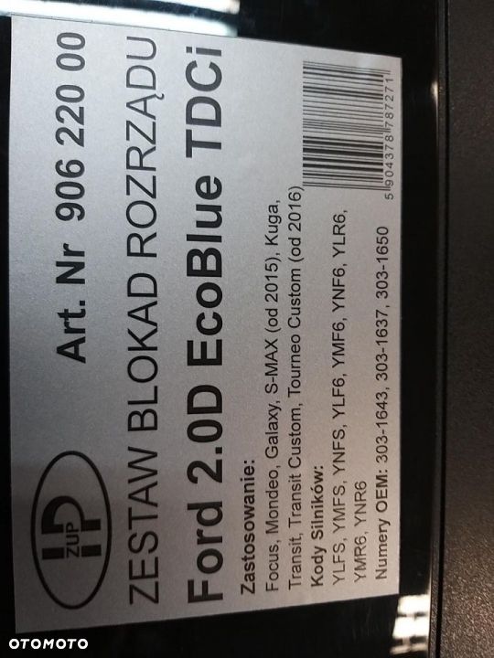 ZESTAW BLOKAD Ford 2.0 DIESEL EcoBlue  TDCi   produkcja od 2015- pasek wynajem - 2